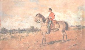 Soldado A Caballo by Manuel Alcazar Y Ruiz