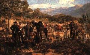 The Boar Hunt by Manuel Alcazar Y Ruiz