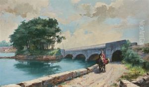 Old Bridge Near Perpignan by Hiacynt Alchimowicz