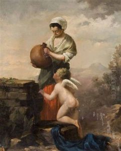 Angelot A La Fontaine by Kazimierz Alchimowicz