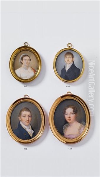 Portraits Of Peter Godeffroy T. Y. And His Wife (pair) - view 1