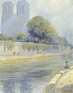 Parti Fra Paris Med Notre Dame by Emile Alder
