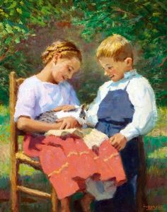 Children With Kitten