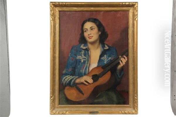 Woman With Guitar - view 1