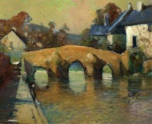 The Flowered Bridge, Quimperle, Brittany by George Ames Aldrich
