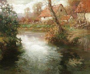 A Gray Morning -- River Argues-normandy by George Ames Aldrich