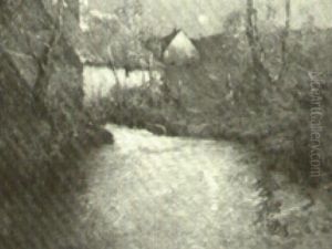 Cottages By The Stream by George Ames Aldrich