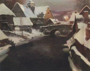 Brittany Stream In The Winter by George Ames Aldrich