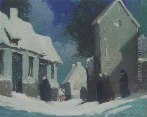 Breton Village In Winter - view 1