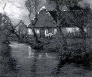 Moolight Stream, Brittany by George Ames Aldrich