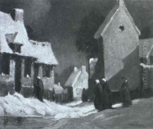 Snowy Landscape With Figures Snowy Landscape With Figures