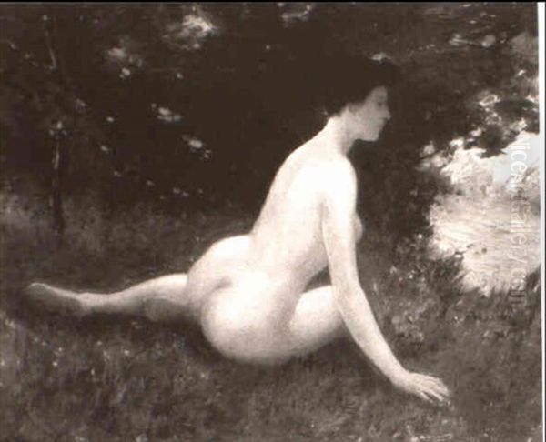 Nude By A Brook - view 1