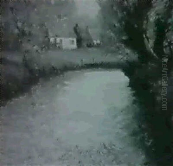 Country Stream With A Cottage, Normandy - view 1