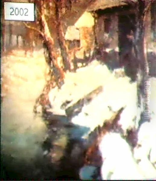 Winter Scene With Village - view 1