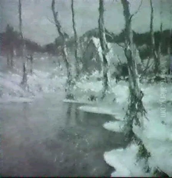 Winter Landscape With Creek - view 1