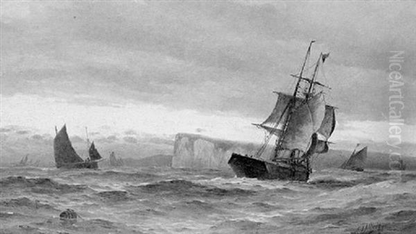 Fishing Vessels Off A Headland - view 1