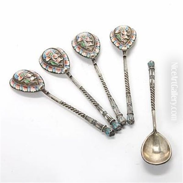 Five Russian Coffee Spoons - view 1
