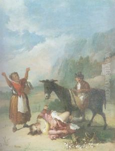Se Cayo Del Burro by Leonardo Alenza Y Nieto