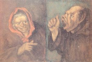 Vieja Y Fraile by Leonardo Alenza Y Nieto