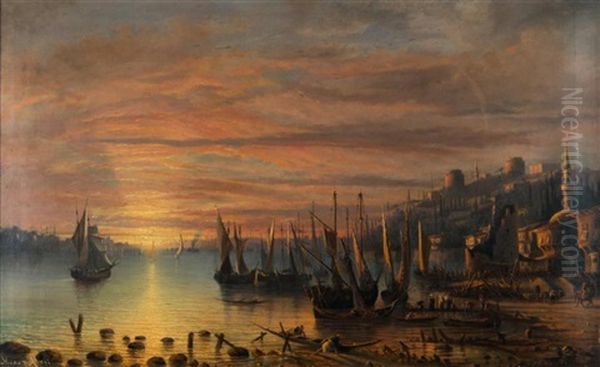 Coucher De Soleil Sur Le Bosphore - view 1