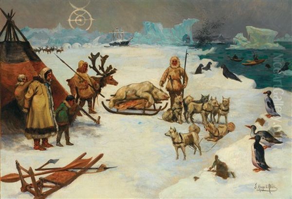 La Chasse A L'ours Blanc Sur La Banquise - view 1