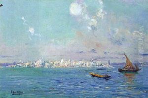 On The Bosphorous by Frederic Hugo d' Alesi