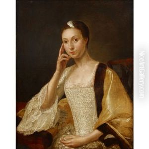 Portrait Of A Seated Lady (+ Portrait Of A Gentleman; Pair) by Cosmo Alexander