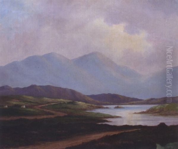 Extensive Western Lake And Mountain Landscape - view 1