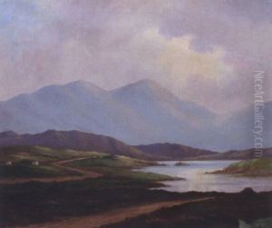 Extensive Western Lake And Mountain Landscape