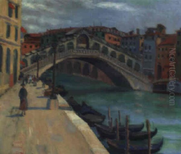 Blick Auf Die Rialtobrucke In Venedig - view 1