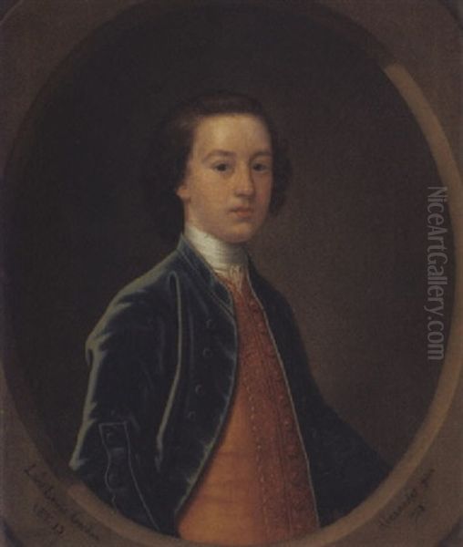 Portrait Of Lord Lewis Gordon, Aged 13, In A Blue Coat And A Gold Waistcoat - view 1
