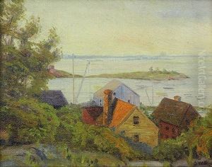 Fishing Village Scene (study) by John White Alexander