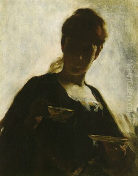 Woman With A Tea Cup - view 1