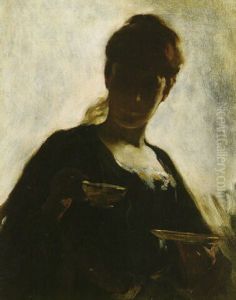 Woman With A Tea Cup by John White Alexander