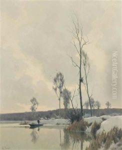 Neige Au Bord De Morin by Louis Alexandre