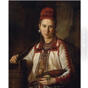 Portrait Of A Girl In Mordvinian Dress