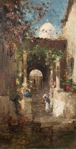 Femme Dans Une Rue Orientale Femme Dans Une Rue Orientale