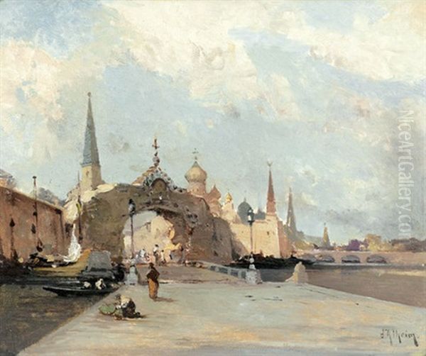 Blick Auf Eine Russische Stadt Mit Brucken - view 1