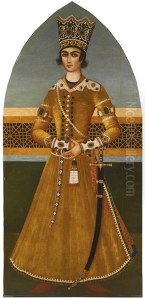 A Large Portrait Of Crown Prince Abbas Mirza - view 1