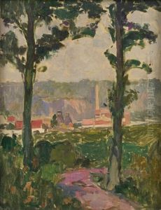 Vue Presumee De La Briqueterie De Stockel by Fernand Allard L'Olivier