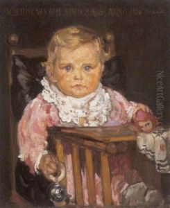 Portret Van Jacqueline Van Oost Als Baby by Fernand Allard L'Olivier