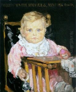 Portrait Of Jacqueline Van Oost As A Baby by Fernand Allard L'Olivier