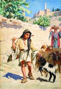 Berger Aux Abords De La Citadelle A Jerusalem by Ludovic Alleaume