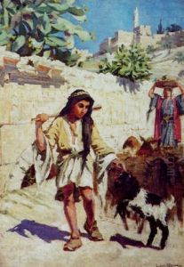 Bergers Aux Abords De La Citadelle Et De La Tour De David A Jerusalem by Ludovic Alleaume