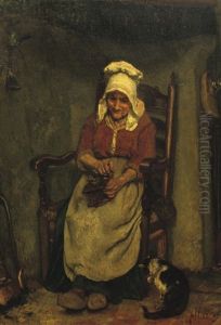 Grinding The Coffee Beans by August Allebe