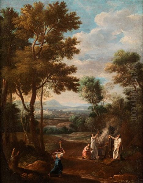 Landschaft Mit Antiker Opferszene - view 1