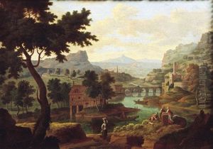 Paysage Classique Avec Une Riviere Paysage Classique Avec Une Riviere