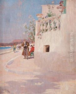 Promenade Du Mourillou A Toulon by Raymond Allegre