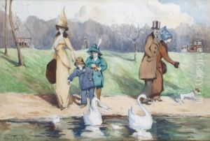 Promenade Familiale Au Bois De Boulogne by Louis Abel-Truchet