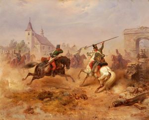 Reiterschlacht by Friedrich L' Allemand